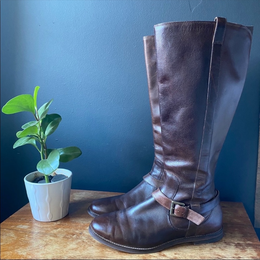 Cole Haan Nike Air Brown leather tall boots